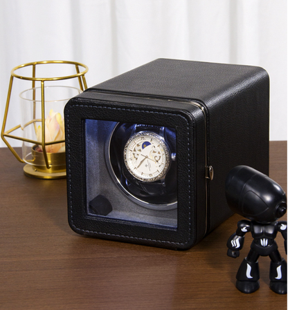 Remontoir Montre - Cube Moderne Noir-3-Le Remontoir