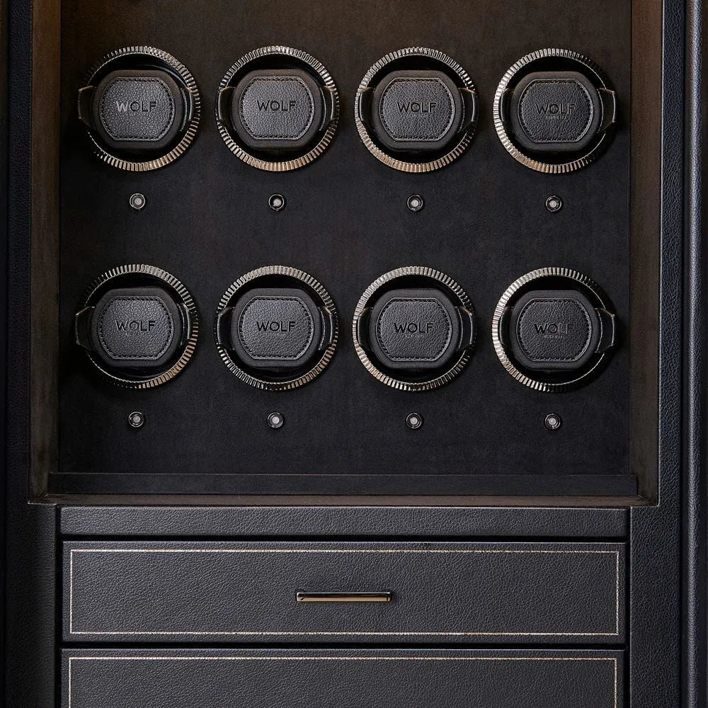 Remontoir Montre -  Coffre-fort Athos 8 avec rangement noir