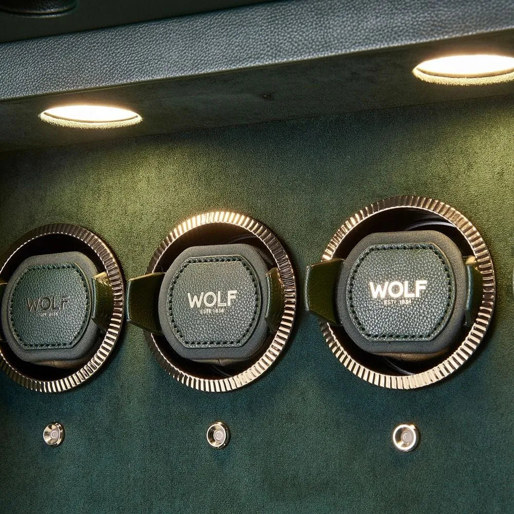 Remontoir Montre -  Coffre-fort Athos 8 avec rangement vert