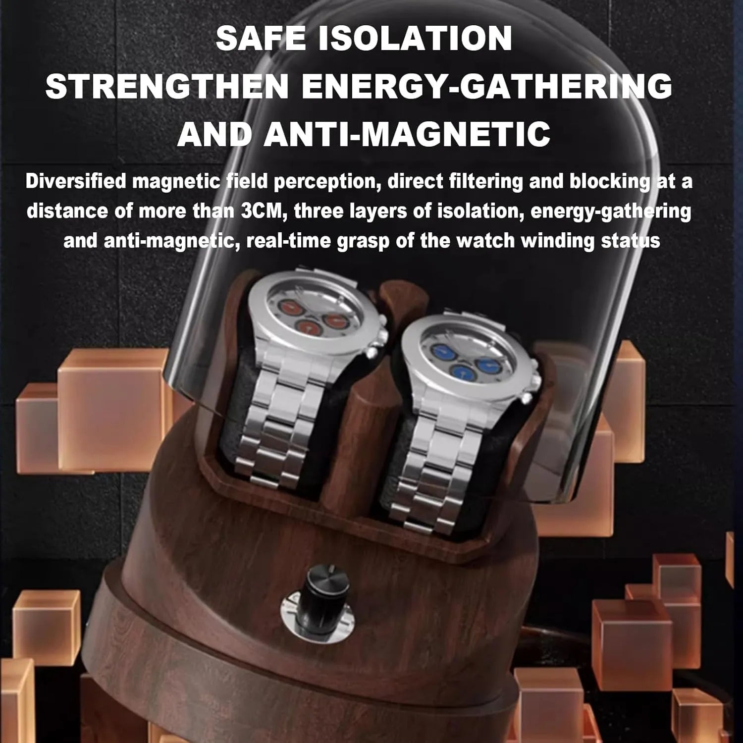 Remontoir Montre - Cloche Noyer