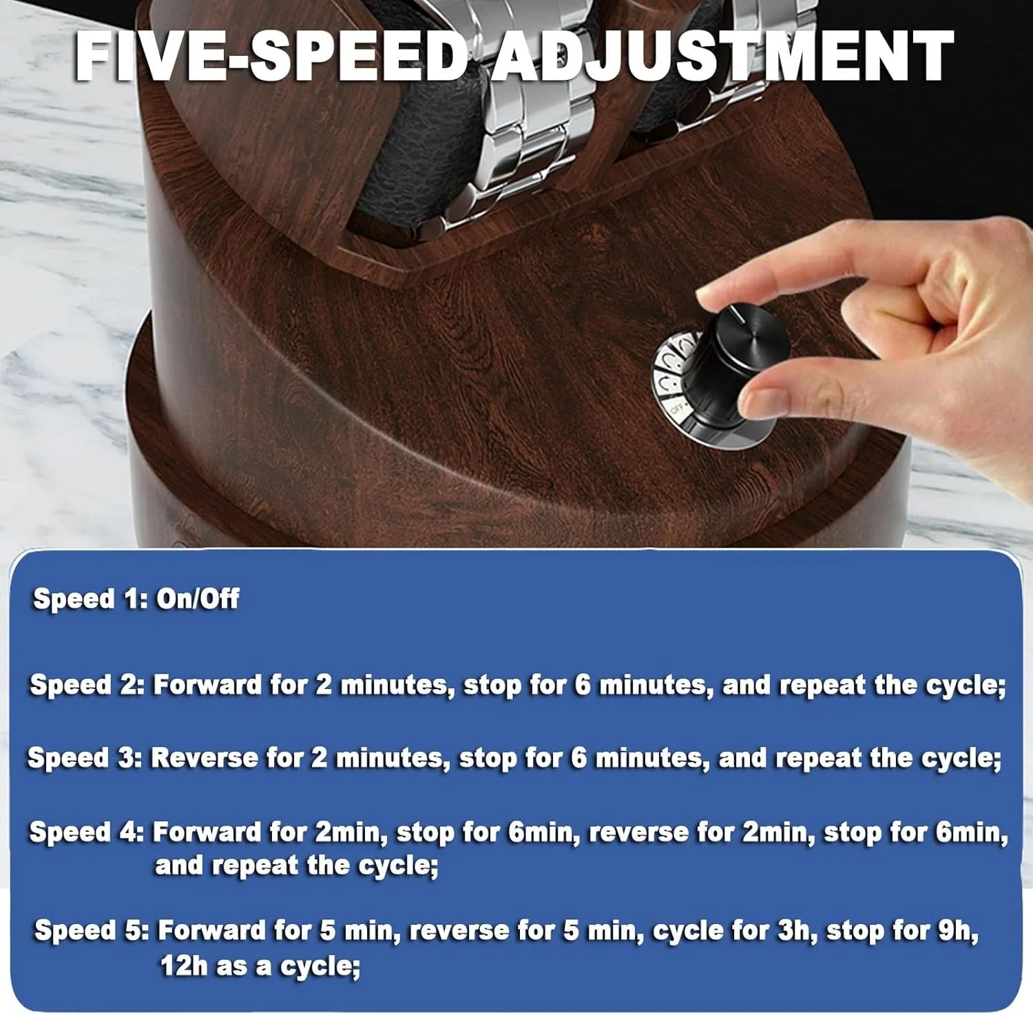 Remontoir Montre - Cloche Noyer