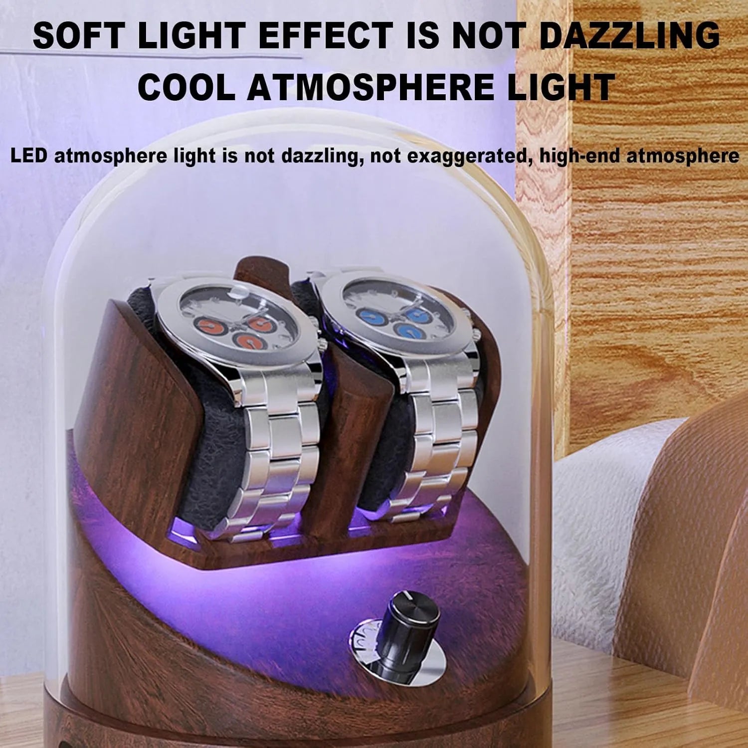 Remontoir Montre - Cloche Noyer