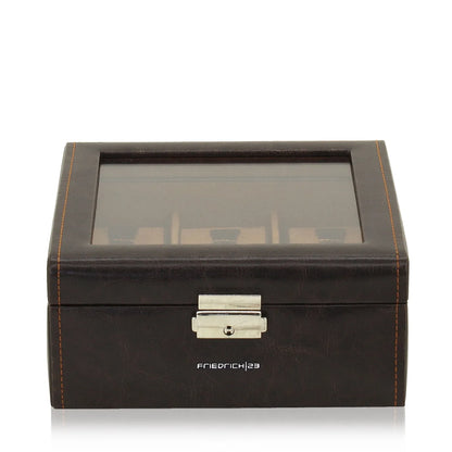 Boite à Montre - Bond 6 Montres Marron-2-4 à 8 montres,Friedrich23,Synthétique fin