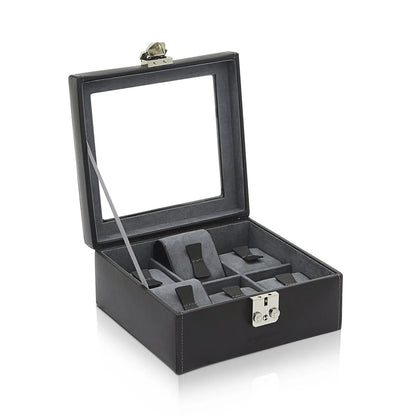 Boite à Montre - Infinity 6 Noire/Anthracite-1-4 à 8 montres,Cuir,Friedrich23