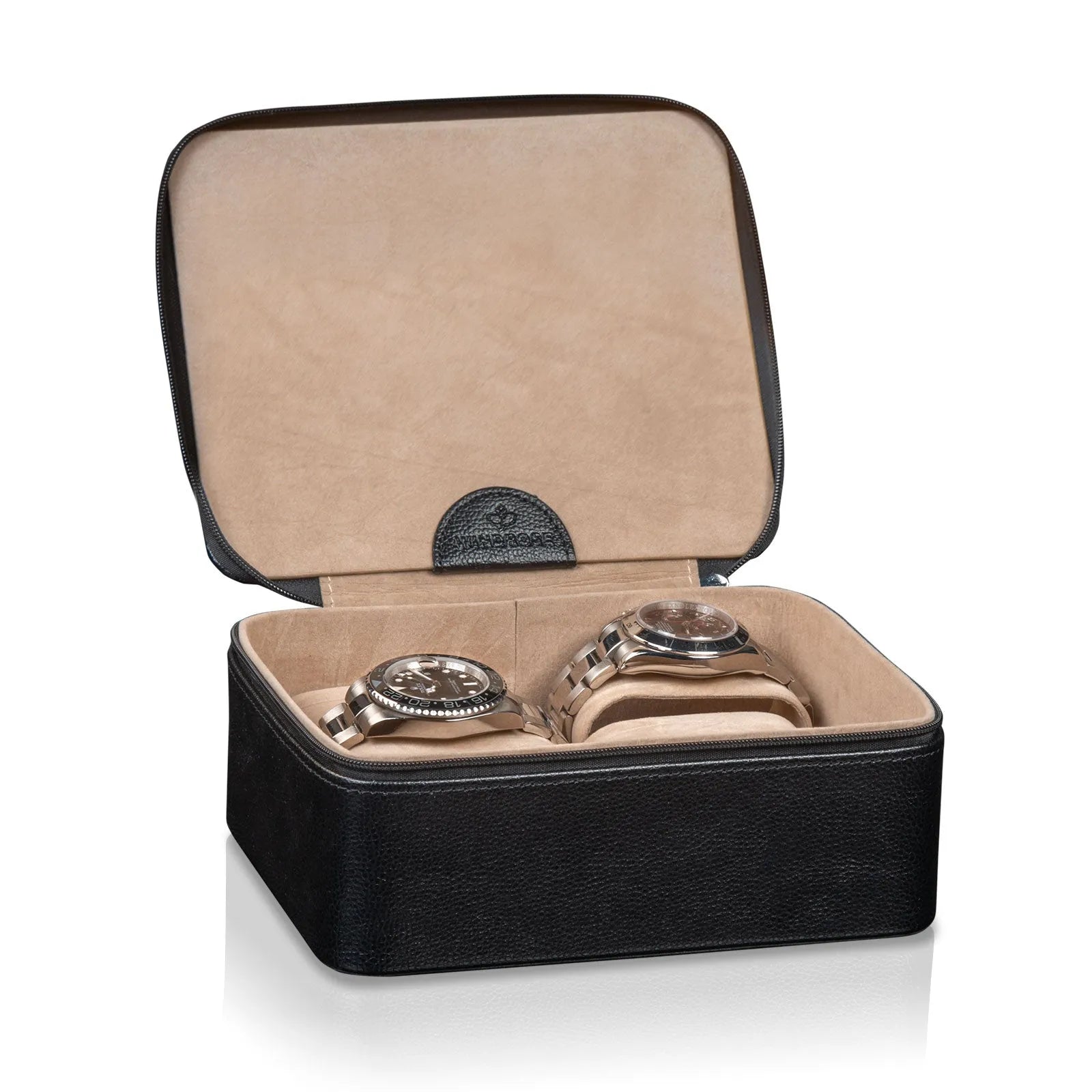 Boite à Montre - Beluga 6 montres Noir-1-4 à 8 montres,Cuir,Windrose