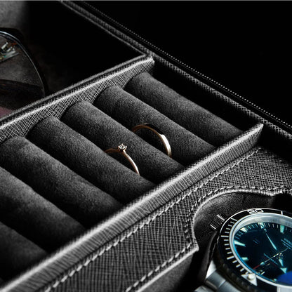 Boite à Montre - Lifestyle Saffiano Black-3-Le Remontoir Montre