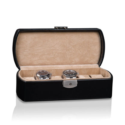 Boite à Montre - Merino 6 montres Noir-1-4 à 8 montres,Synthétique fin,Windrose