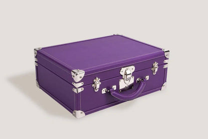 Boite à Montre - Trunk Safiano Purple-2-Le Remontoir Montre