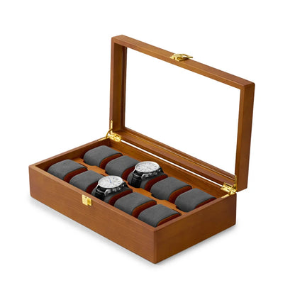 Boite pour Montre - Rustique Ardoise avec serrure-1-Le Remontoir