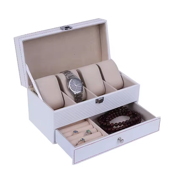 Boite à montre Blanche 4 Emplacements