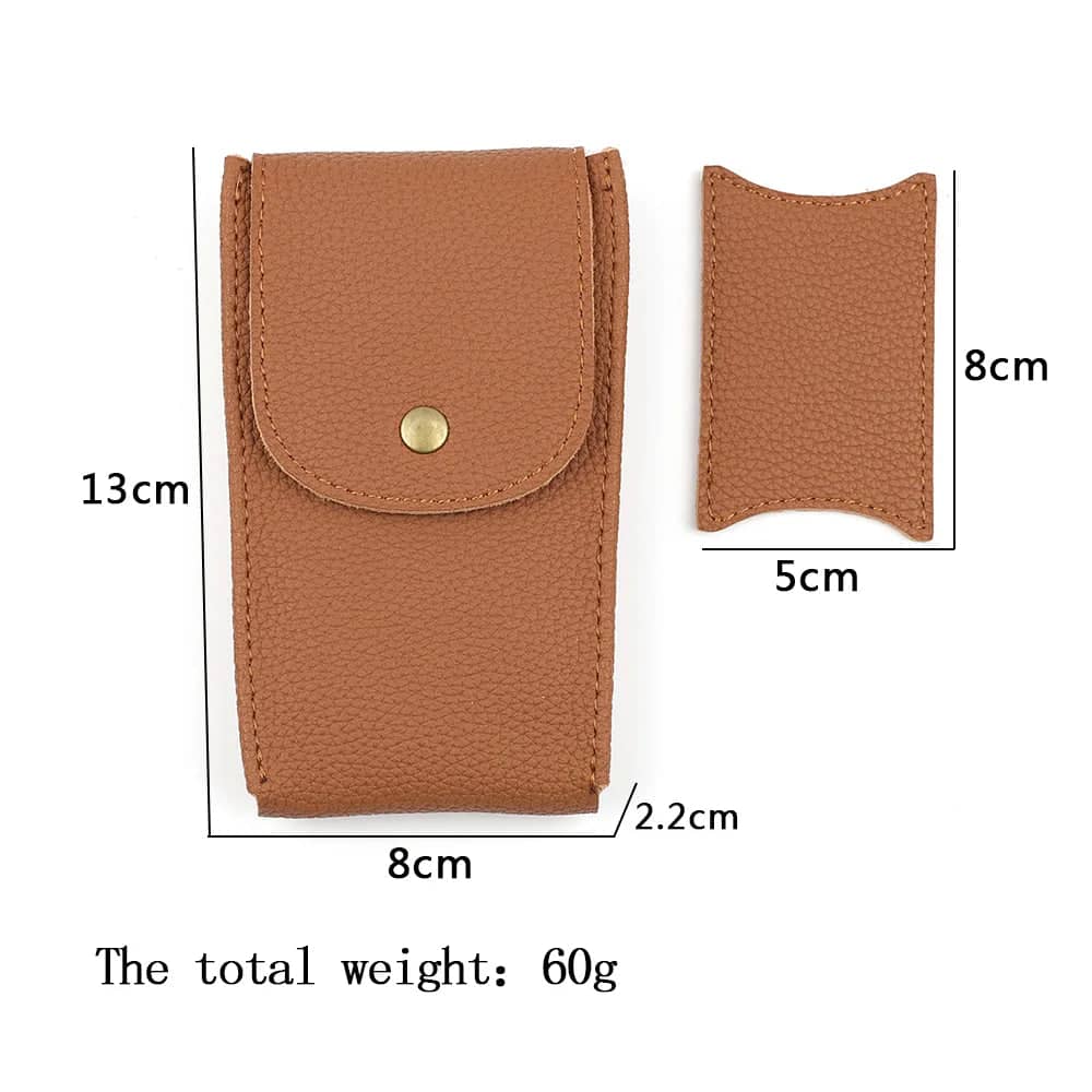 Pochette pour montre en cuir marron