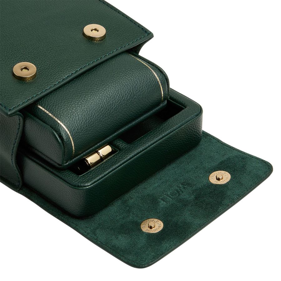 Porte Montre simple de voyage British Racing Vert  6