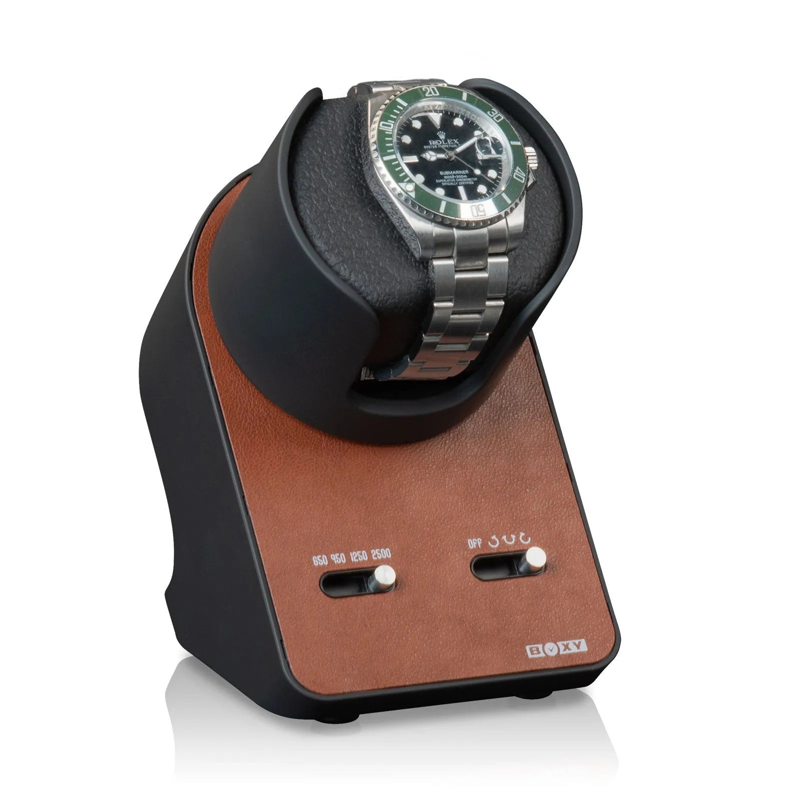 Remontoir Boxy BLDC Nightstand Extension (EXT) Cuir marron clair-1-1 à 3 montres,Beco,Plastique