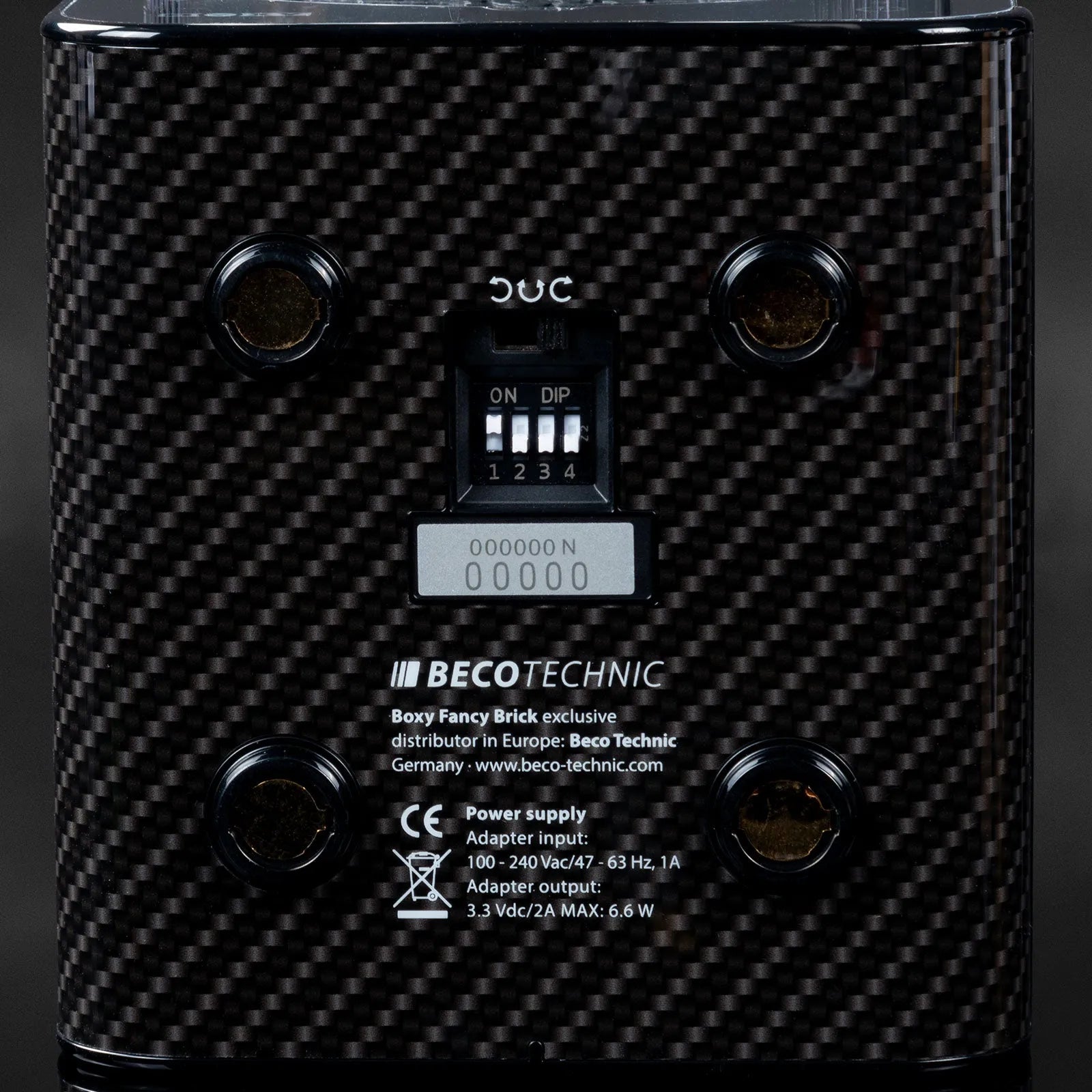 Remontoir Montre Automatique Boxy Fancy Brick - Carbone sans Alimentation Électrique-3-1 à 3 montres,Beco,Plastique
