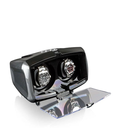Remontoir Montre Automatique Luxor - Noir/Carbone-2-1 à 3 montres,Plastique,Watchwell