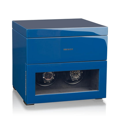 Remontoir Montre - Bleu Serie 2-1-1 à 3 montres,Benson,Bois