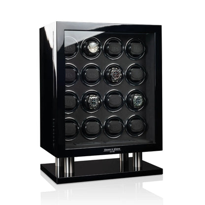 Remontoir Montre - Collector 16 Noir-1-bois MDF,Heisse & Söhne,Plus de 8 montres