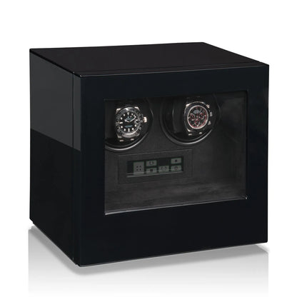 Remontoir Montre - Compact Smart Tech II Double Noir-1-1 à 3 montres,Benson,Bois,bois MDF