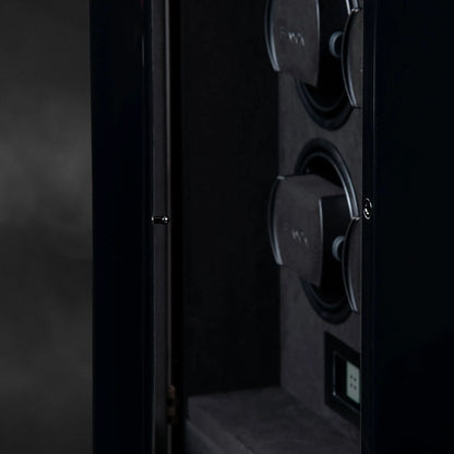Remontoir Montre - Compact Smart Tech II Sextuple Noir-4-4 à 8 montres,Benson,Bois,bois MDF