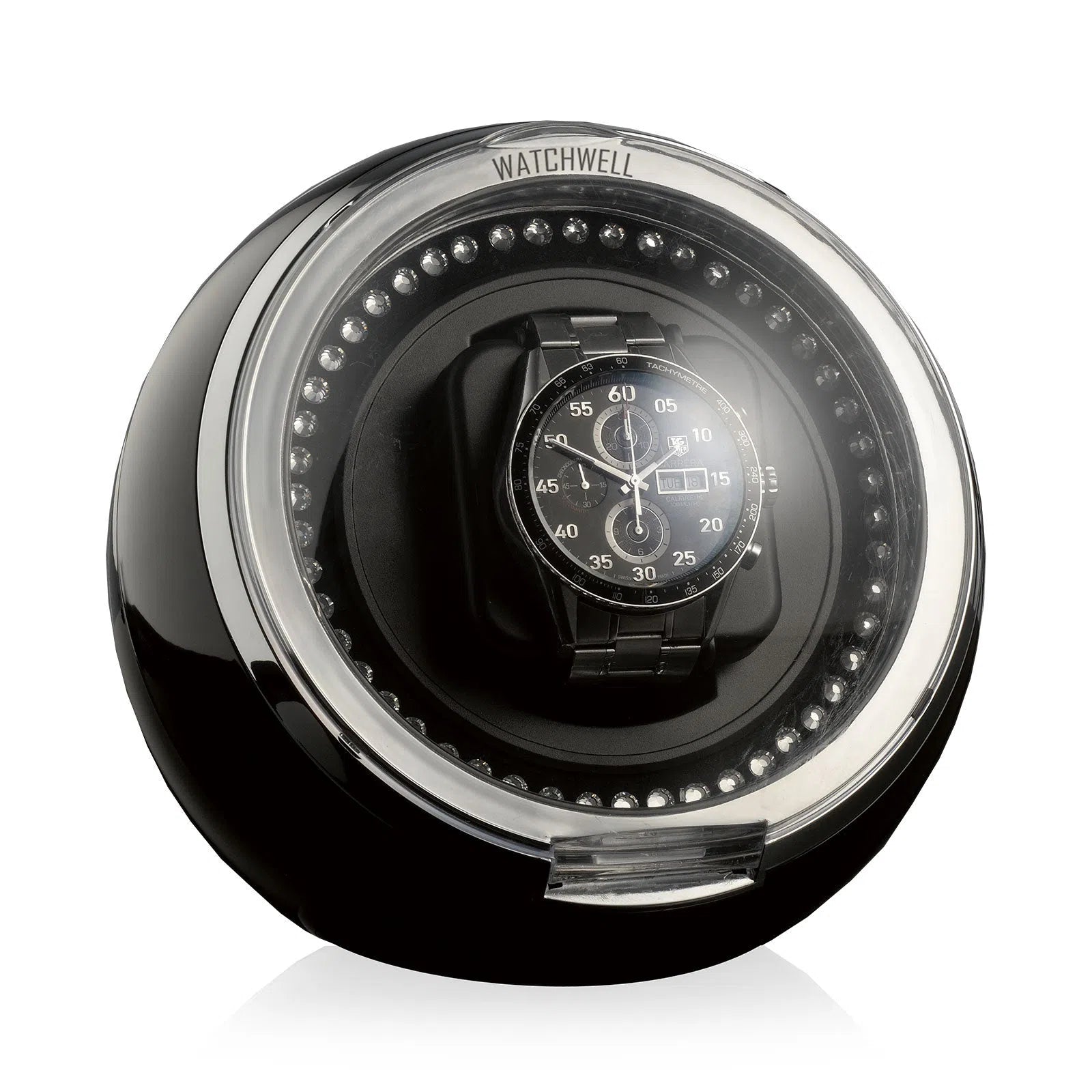 Remontoir Montre Globe Shine Led Noir Bleu