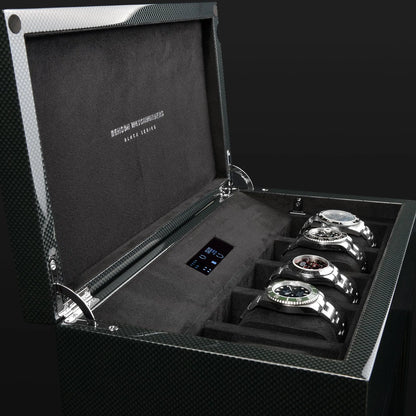 Remontoir Montre - Laque de Carbone Serie 6-3-4 à 8 montres,Benson,bois MDF