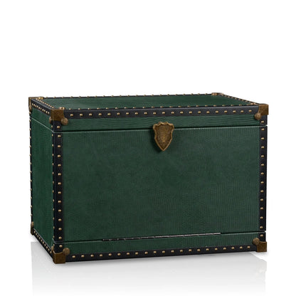 Remontoir Montre - Verne 3 Vert-2-1 à 3 montres,bois MDF,Fibre de cuir,Heisse & Söhne