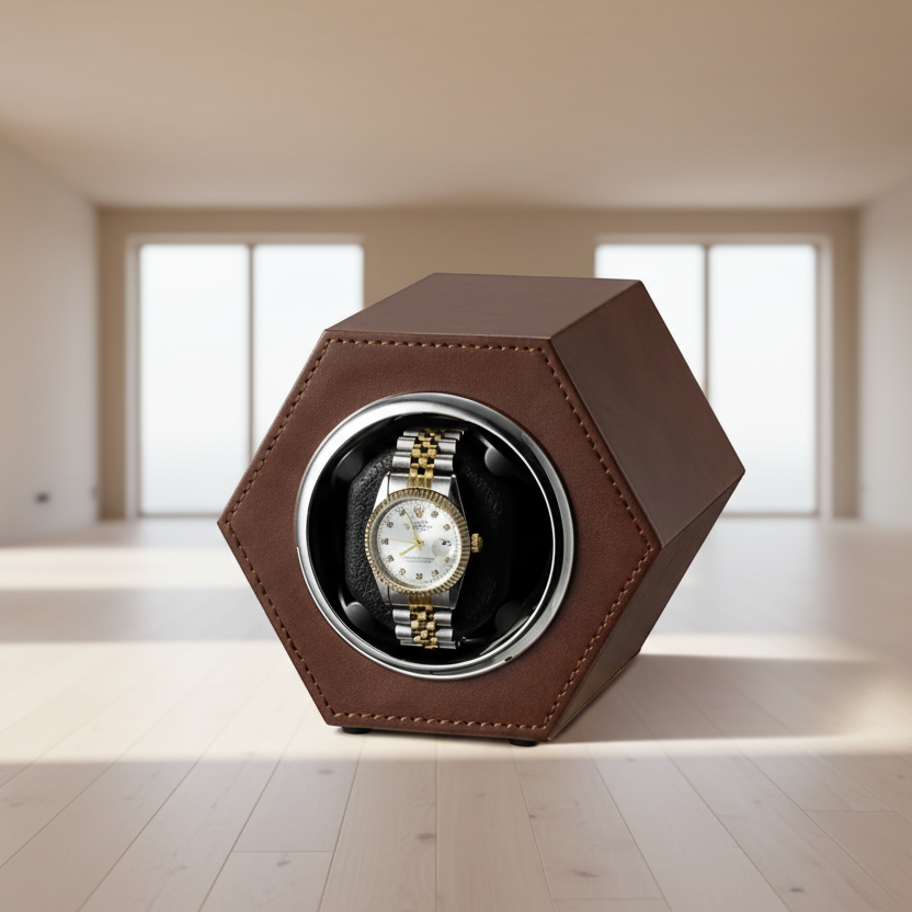 Remontoir de montre hexagonal café