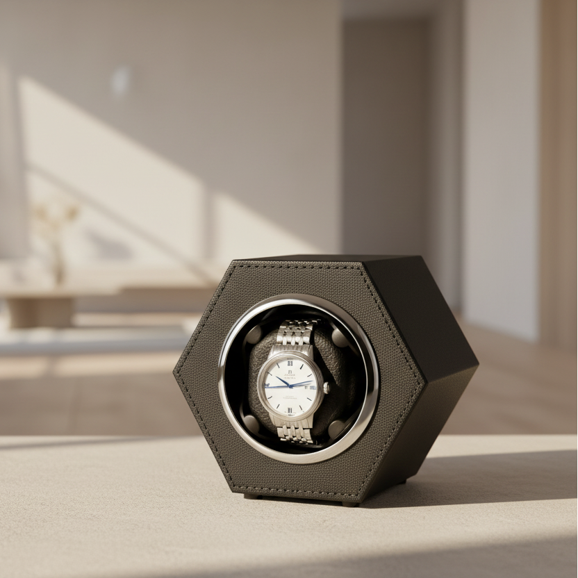 Remontoir de montre hexagonal corbeau