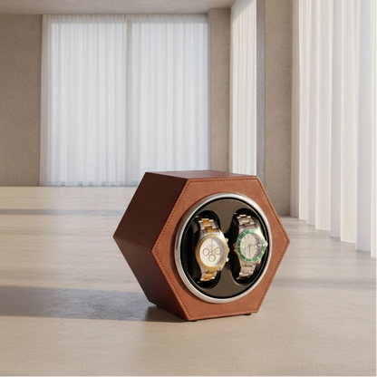 Remontoir de montre hexagonal duo café-2-Le Remontoir