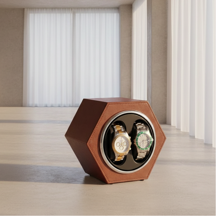 Remontoir de montre hexagonal duo café-2-Le Remontoir