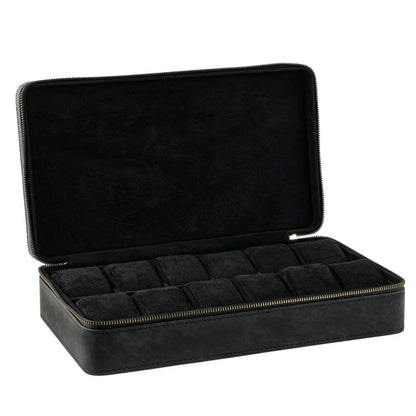 Boite à montre - Trousse Spacieuse Noir-1-Plus de 8 montres,Skaï