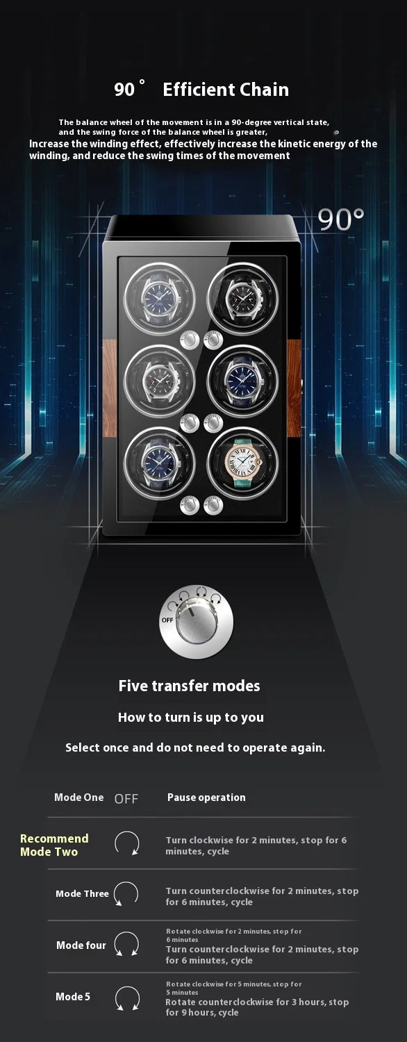 Remontoir Montre Vertical Piano 3 Slots