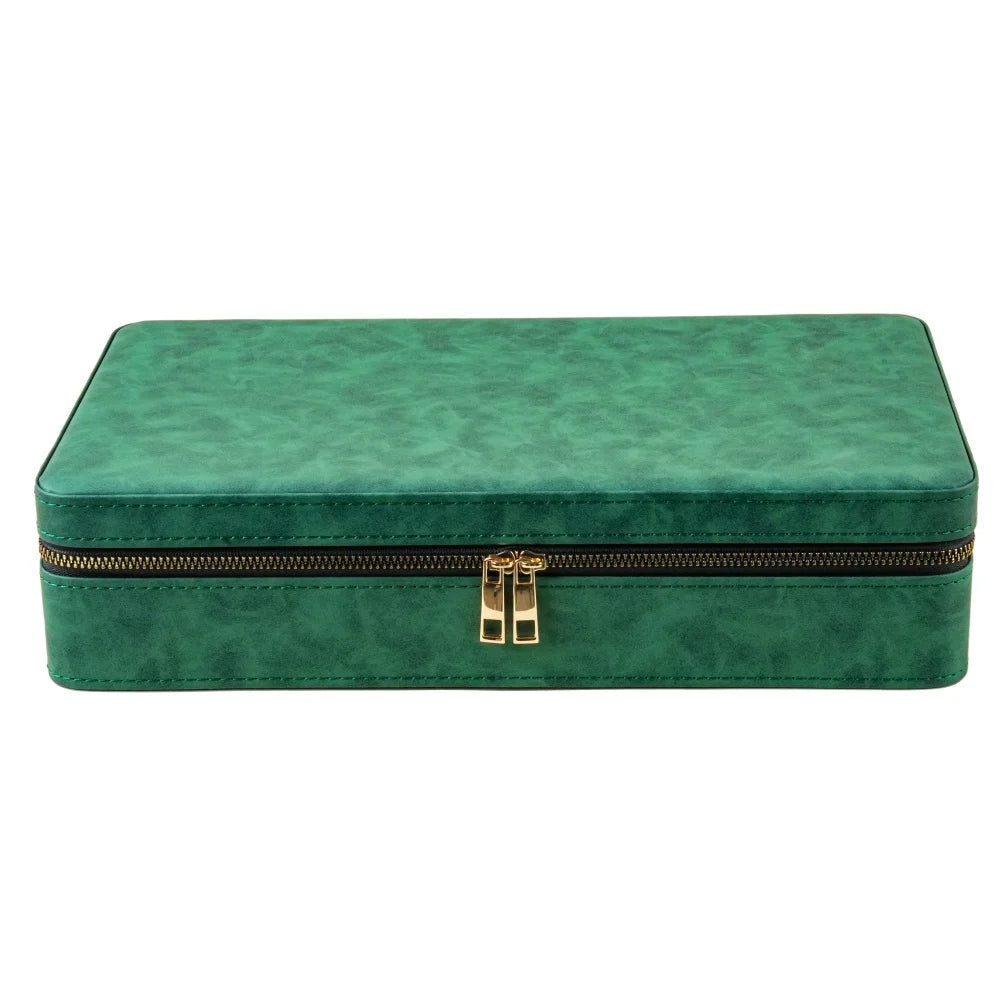 Boite à montre - Trousse Spacieuse verte Emeraude-2-Plus de 8 montres,Skaï