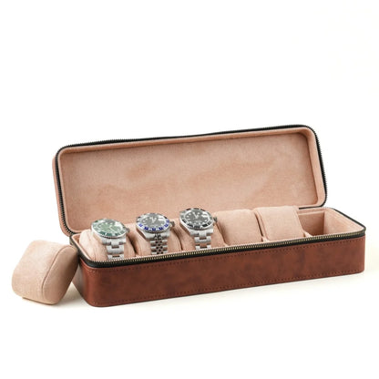 Boite à montre - Trousse Classique Marron-1-4 à 8 montres,Skaï