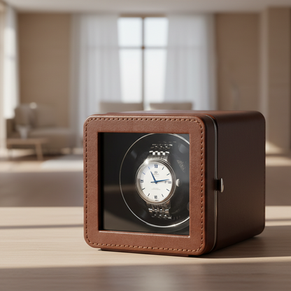 Remontoir Montre - Cube Moderne Marron-3-Le Remontoir