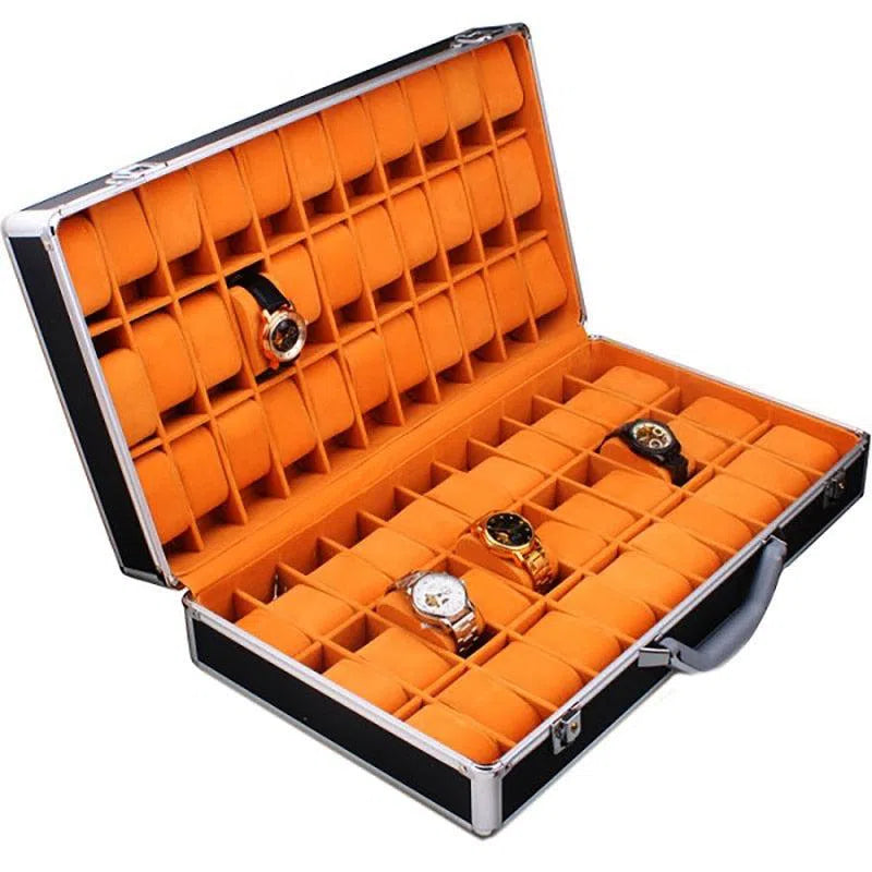 Valise Extra 66 montres Orange-1-Le Remontoir Montre