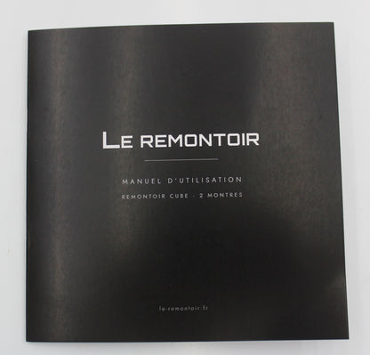 Remontoir Cube Divan · 2 montres · Noir Onyx