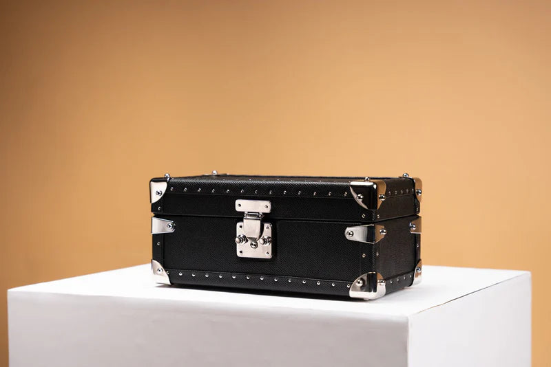 Boite à Montre Saffiano Black 3 Slots-2-Le Remontoir