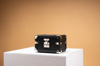 Boite à Montre Saffiano Black 2 Slots-2-Le Remontoir