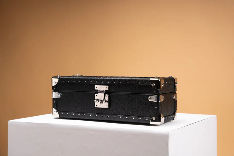 Boite à Montre Saffiano Black 4 Slots-3-Le Remontoir