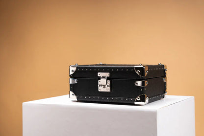 Boite à Montre Saffiano Black 6 Slots-2-Le Remontoir