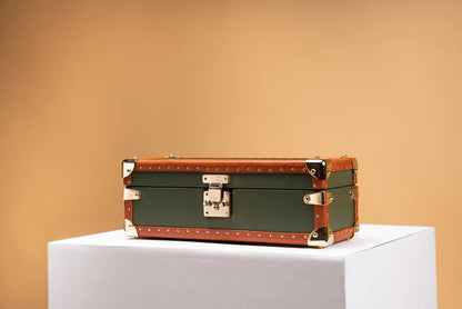 Boite à Montre Saffiano Olive Green 4 Slots-4-Le Remontoir