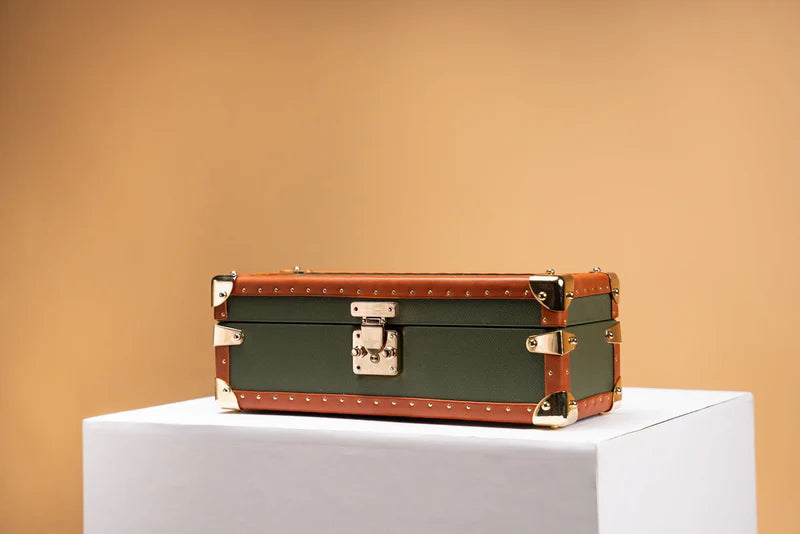 Boite à Montre Saffiano Olive Green 4 Slots-4-Le Remontoir