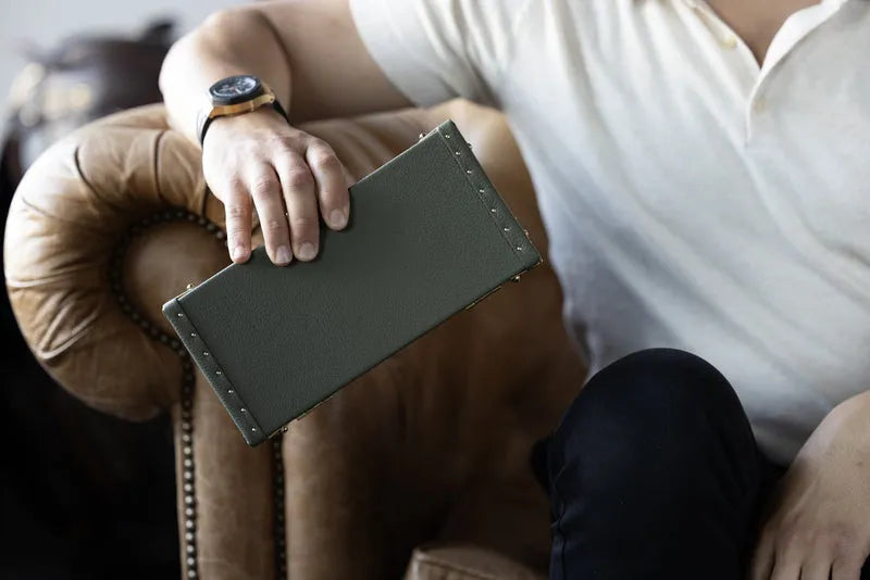 Boite à Montre Togo Khaki Green 3 Slots-3-Le Remontoir