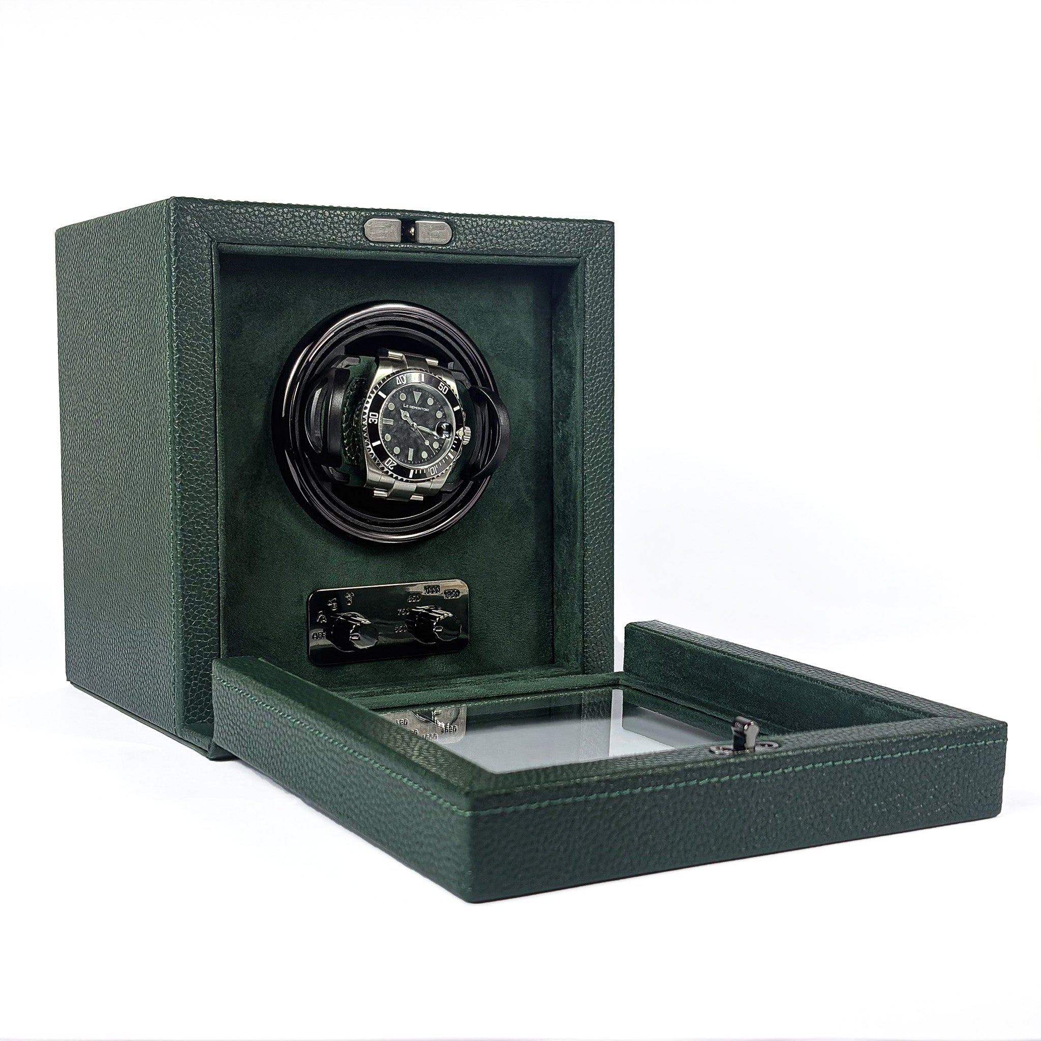 Remontoir Cube Divan · 1 montre · Vert Cèdre