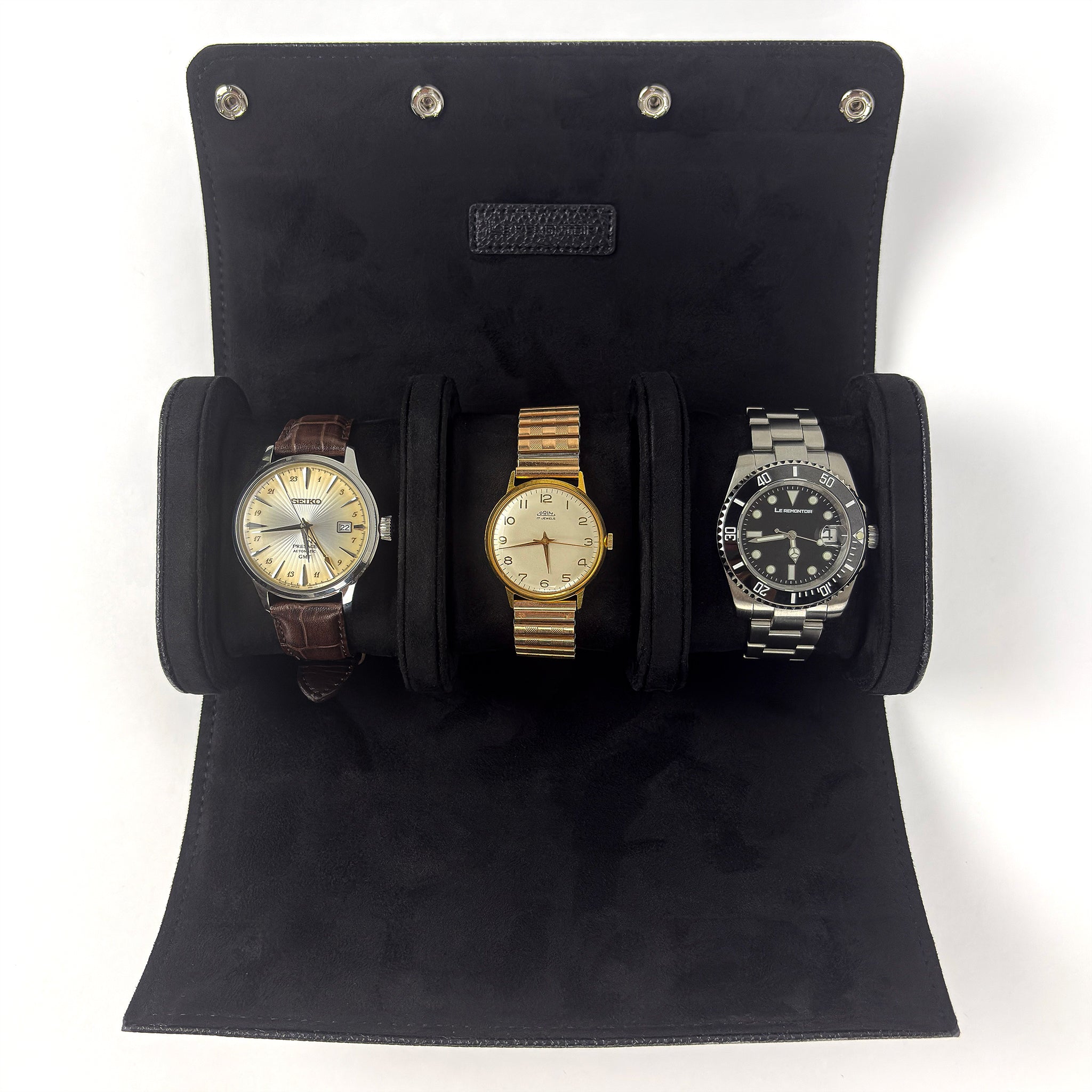 Étui Voyage · 3 montres · Noir Onyx