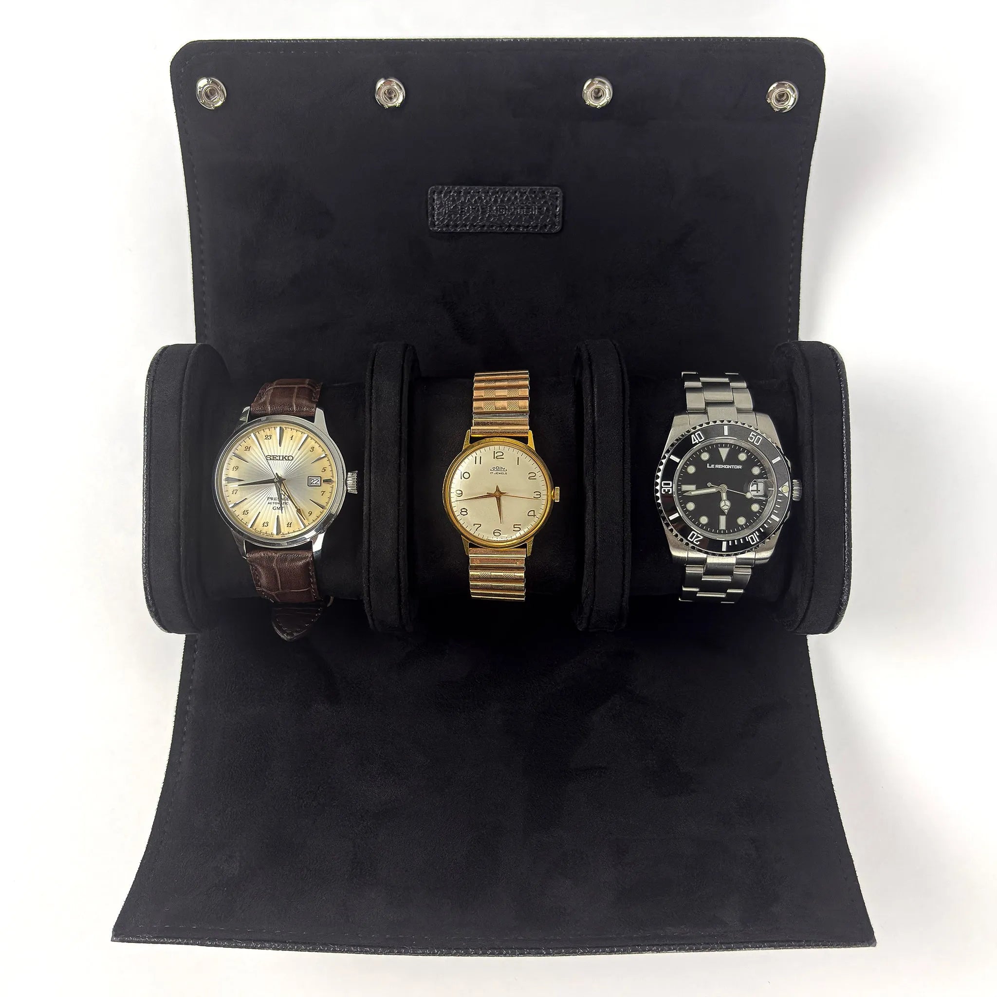 Étui Voyage · 3 montres · Noir Onyx