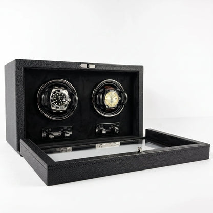 Remontoir Cube Divan · 2 montres · Noir Onyx