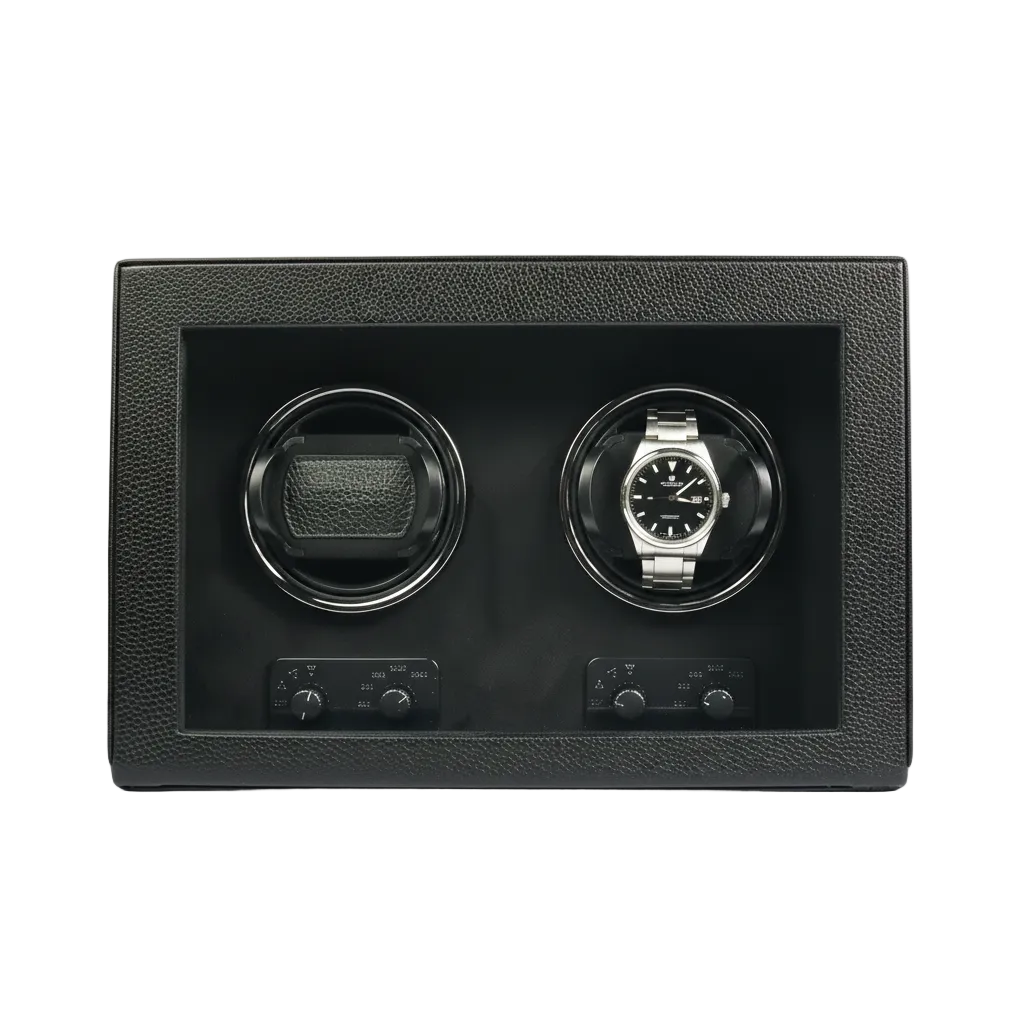 Remontoir Cube Divan · 2 montres · Noir Onyx